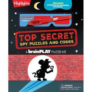 Brainplay Top Secret Spy Puzzles and Codes: Puzzle Book Packed with Brain Teaser